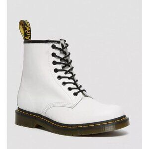 Dr. Martens 1460 SMOOTH LEATHER LACE UP BOOTS White Unisex Sz 6 Mens